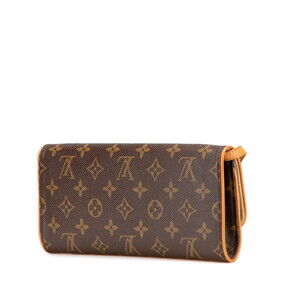 Louis Vuitton Twin Bag Monogram Brown Crossbody Pochette Leather Shoulder